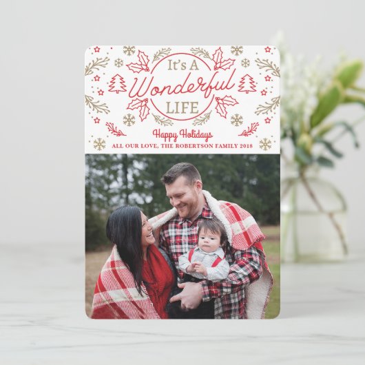 Het is een prachtige persoonlijke persoonlijke fot feestdagenkaart (Staand voorkant)