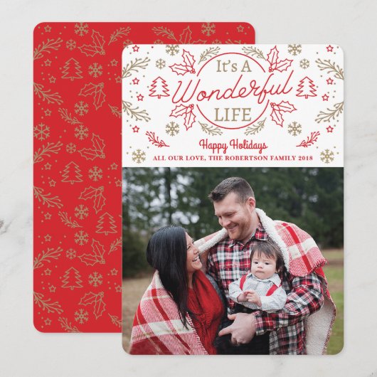 Het is een prachtige persoonlijke persoonlijke fot feestdagenkaart (Voorkant / Achterkant)