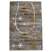 Het is een prachtige tijd van het Jaar Snowflakes Medium Cadeauzakje (Voorkant)