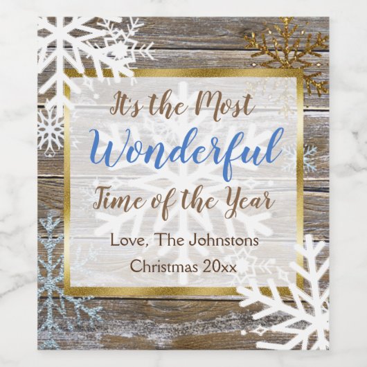 Het is een prachtige tijd van het jaar wijn wijn etiket (Enkel label)