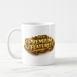 Het is een Premium Functie! Grappige typografie mo Koffiemok