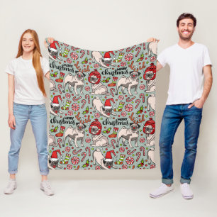Het is een prettig kerstpatroon fleece deken