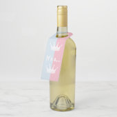 Het is een... Prins Gender Reveal Party Favor Flessenhanger (Schuin)