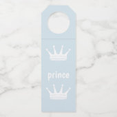 Het is een... Prins Gender Reveal Party Favor Flessenhanger (Achterkant)