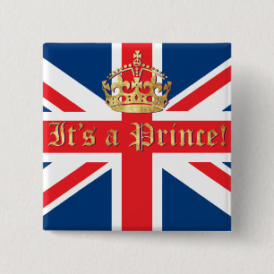Het is een prins. vierkante button 5,1 cm