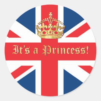 Het is een prinses! ronde sticker