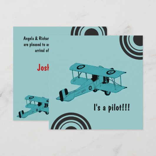 Het is een proefkoningskaart voor baby's aankondiging (Voorkant / Achterkant)