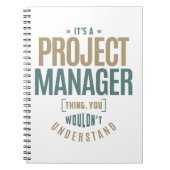 Het is een project manager ding notitieboek (Voorkant)