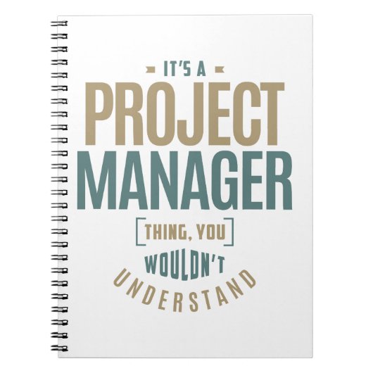 Het is een project manager ding notitieboek (Voorkant)