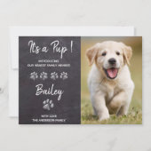 Het is een Pup New Pet Dog Puppy Shower Kaart (Voorkant)