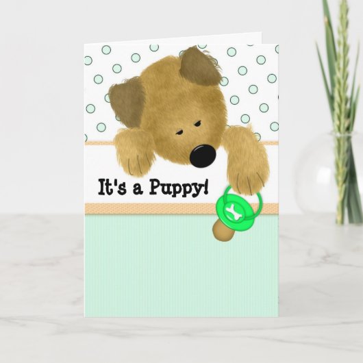 Het is een puppy! aankondiging (Voorkant)