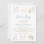 Het is een puppy Baby shower van een jongen Cutie Kaart (Voorkant)