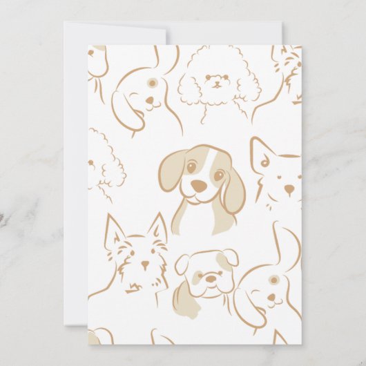 Het is een puppy Baby shower van een jongen Cutie Kaart (Achterkant)