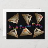 Het is een Purim Party Kaart (Voorkant / Achterkant)