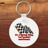 Het is een racing ding. sleutelhanger (Voorkant)