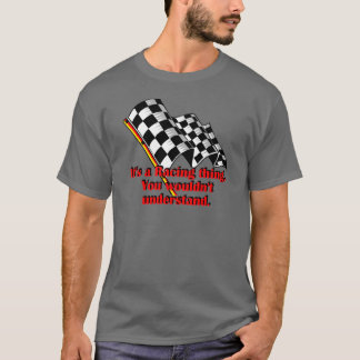 Het is een racing ding t-shirt