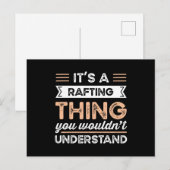 Het is een Rafting Ding Fun raft cadeau Briefkaart (Voorkant / Achterkant)
