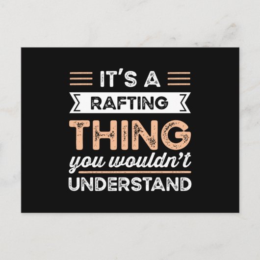Het is een Rafting Ding Funny raft Cadeau Briefkaart (Voorkant)