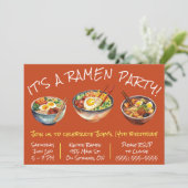 Het is een Ramen Party! Kinderen verjaardagsfeestj Kaart (Staand voorkant)