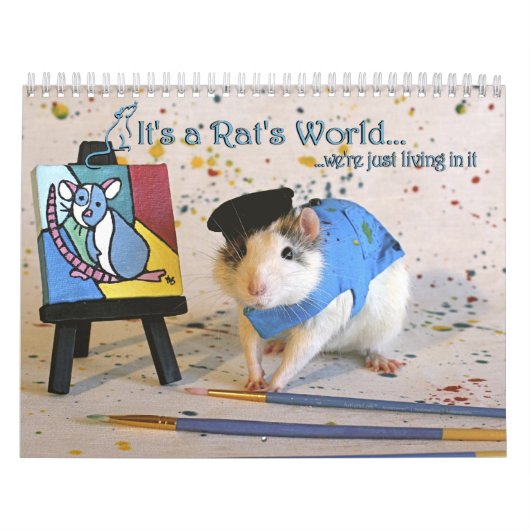 Het is een Rat World Calendar Kalender (Hoes)