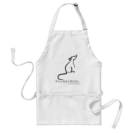 Het is een Rat's World Apron Standaard Schort (Voorkant)