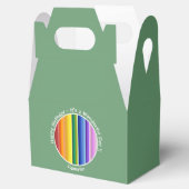 Het is een regenboogfeest, multi-gekleurd streeppa bedankdoosjes (Geopend)