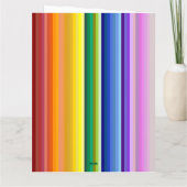 Het is een regenboogfeest, multi-gekleurd streeppa bedankkaart (Achterkant)