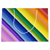 Het is een regenboogfeest, multi-gekleurd streeppa groot cadeauzakje (Voorkant)