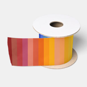Het is een regenboogfeest, multi-gekleurd streeppa satijnen lint