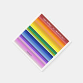 Het is een regenboogfeest, multi-gekleurd streeppa servet (Hoek)