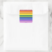 Het is een regenboogfeest, multi-gekleurd streeppa vierkante sticker (Tas)