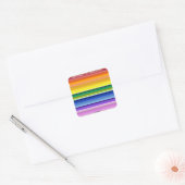Het is een regenboogfeest, multi-gekleurd streeppa vierkante sticker (Envelop)