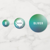 Het is een regenboogverjaardagsfeestje confetti (Achterkanten)