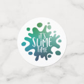 Het is een regenboogverjaardagsfeestje confetti (Kleine voorkant)