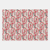 Het is een Retro Kerstmis. Inpakpapier Vel (Voorkant)