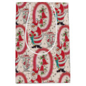 Het is een Retro Kerstmis.     Medium Cadeauzakje (Voorkant)