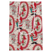 Het is een Retro Kerstmis.     Medium Cadeauzakje (Achterkant)