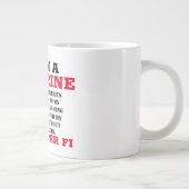 HET IS EEN REUZENKOFFIE-MOK VAN HET MARIENE DING GROTE KOFFIEKOP (Rechts)