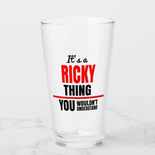 Het is een Ricky ding dat je naam niet zou begrijp Glas (Voorkant)