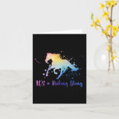 Het is een rijdende ding paard ruiter paardensport kaart (Gele Bloem)