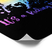 Het is een rijdende ding paard ruiter paardensport poster (Hoek)