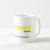 HET IS EEN ROBINSON DINGEN! Je zou het niet begrij Koffiemok (Voorkant rechts)