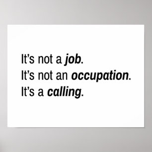 Het is een roeping poster