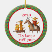 Het is een roofjaar 2020 geweest. keramisch ornament (Achterkant)