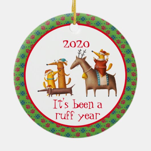 Het is een roofjaar 2020 geweest. keramisch ornament (Achterkant)