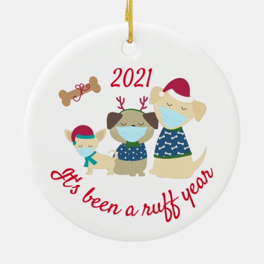 Het is een roofjaar 2021. keramisch ornament (Achterkant)