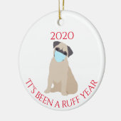 Het is een roofjaar geweest, Dogs Pug 2020 Keramisch Ornament (Links)