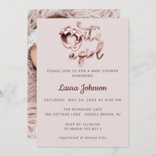 Het is een Roos van het  van de Aangepaste Foto va Kaart (Voorkant / Achterkant)