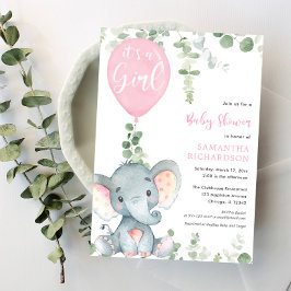 Het is een roze ballon, schattig baby shower van o kaart