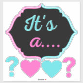 Het is een... roze & blauw geslacht onthullen Baby Sticker (Vel)
